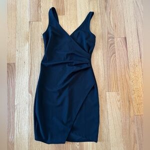 Black Wrap Bodycon Dress
